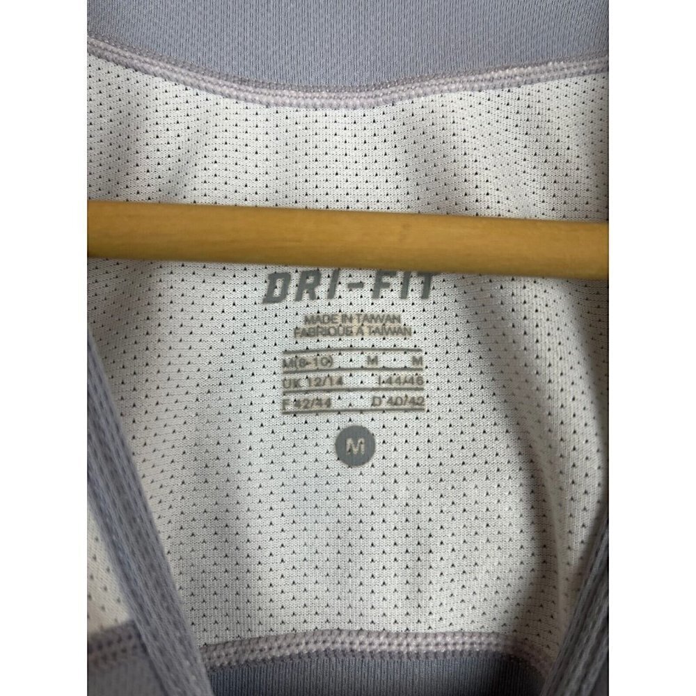 Nike dri fit racer back tank top athletic workout Lilac white women's size M - Picture 4 of 12